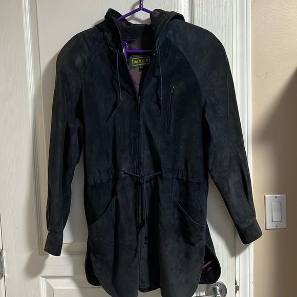 Danier Jackets & Blazers - Vintage Danier Suede Navy Blue Jacket